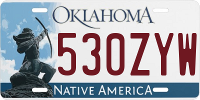 OK license plate 530ZYW