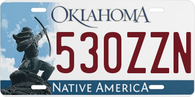 OK license plate 530ZZN