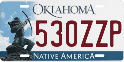 OK license plate 530ZZP