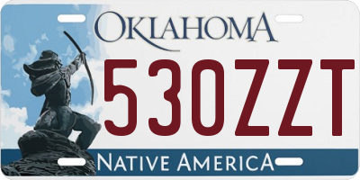 OK license plate 530ZZT