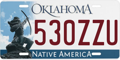 OK license plate 530ZZU