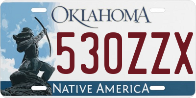 OK license plate 530ZZX