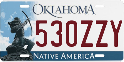 OK license plate 530ZZY