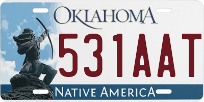OK license plate 531AAT