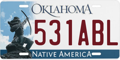 OK license plate 531ABL