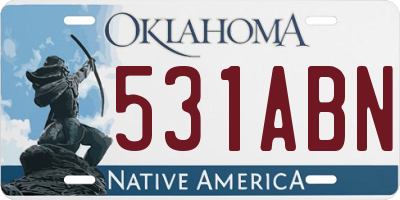 OK license plate 531ABN