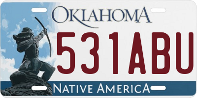 OK license plate 531ABU