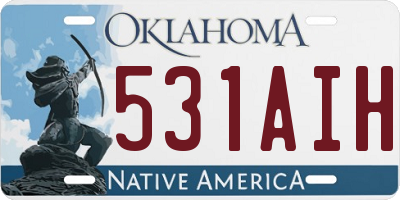 OK license plate 531AIH