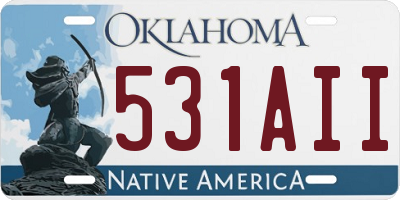 OK license plate 531AII