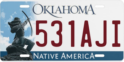 OK license plate 531AJI