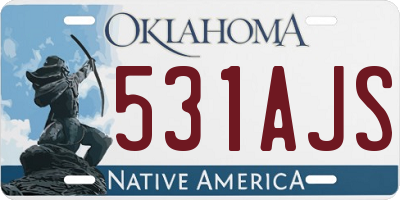 OK license plate 531AJS