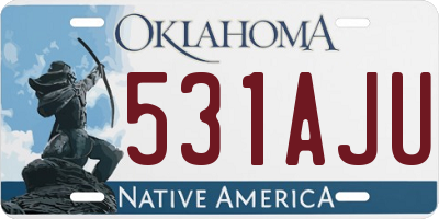 OK license plate 531AJU