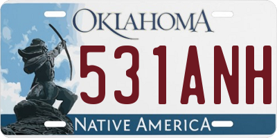 OK license plate 531ANH