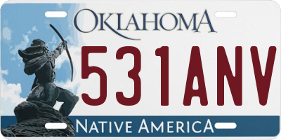 OK license plate 531ANV