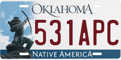 OK license plate 531APC
