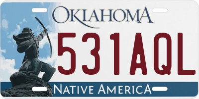 OK license plate 531AQL