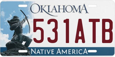 OK license plate 531ATB