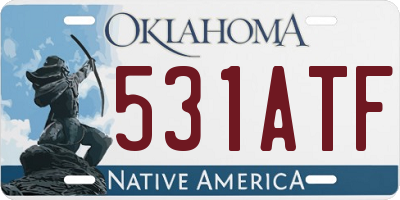 OK license plate 531ATF