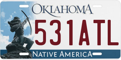 OK license plate 531ATL