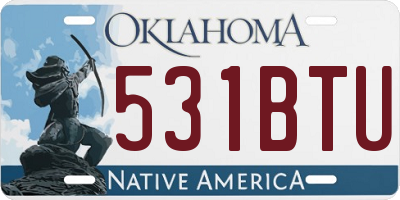OK license plate 531BTU