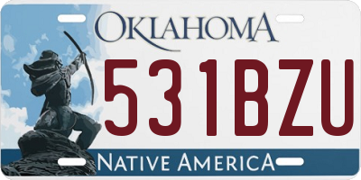 OK license plate 531BZU
