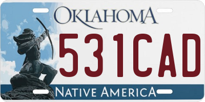 OK license plate 531CAD