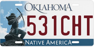 OK license plate 531CHT