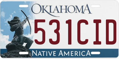 OK license plate 531CID
