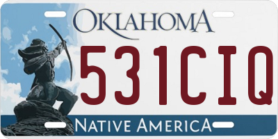 OK license plate 531CIQ