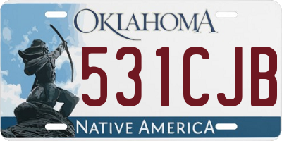 OK license plate 531CJB