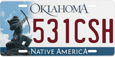 OK license plate 531CSH