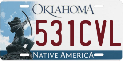 OK license plate 531CVL
