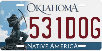 OK license plate 531DOG
