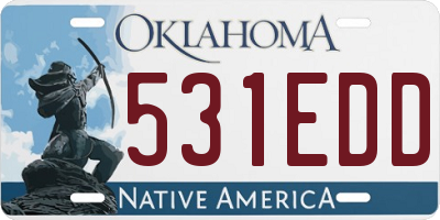 OK license plate 531EDD