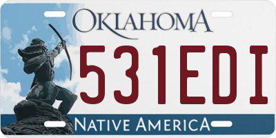 OK license plate 531EDI