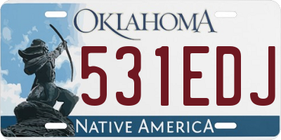 OK license plate 531EDJ