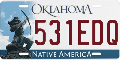 OK license plate 531EDQ