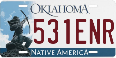OK license plate 531ENR