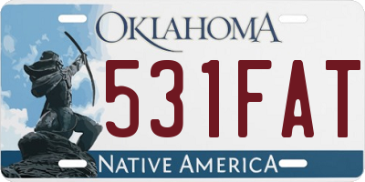 OK license plate 531FAT