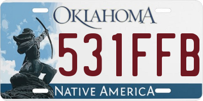 OK license plate 531FFB