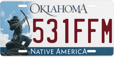 OK license plate 531FFM