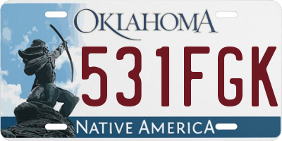 OK license plate 531FGK