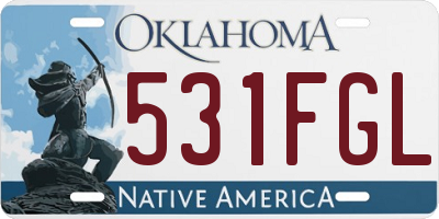 OK license plate 531FGL