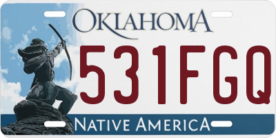 OK license plate 531FGQ
