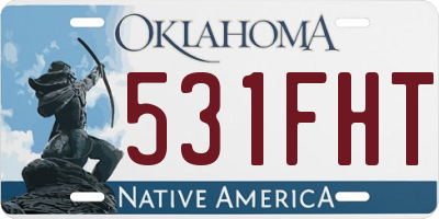 OK license plate 531FHT