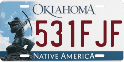 OK license plate 531FJF