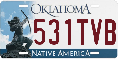 OK license plate 531TVB