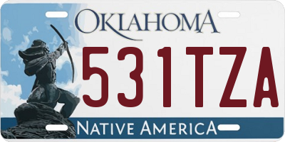 OK license plate 531TZA