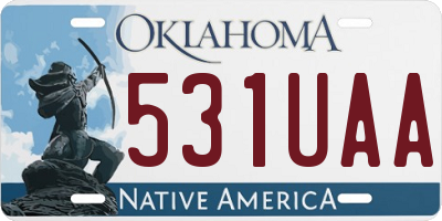 OK license plate 531UAA