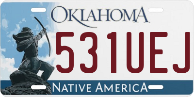 OK license plate 531UEJ